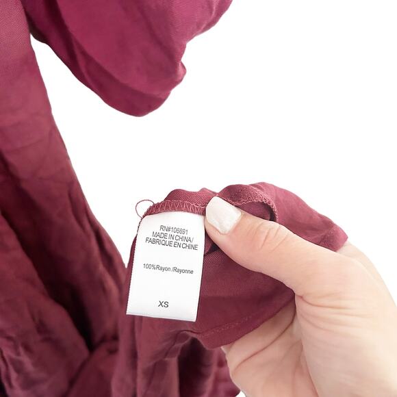 Young Fabulous & Broke Red Boho Tiered Midi Dress Sz XS - Picture 3 of 6